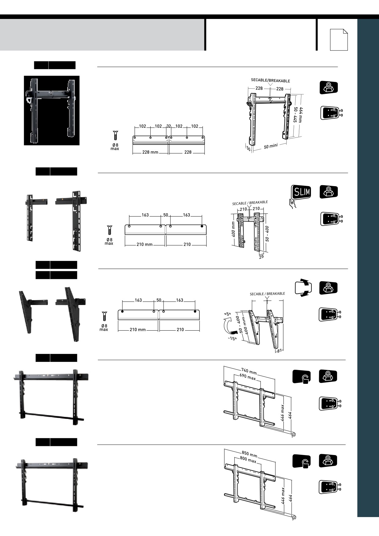 270028 Support VESA pour 270027