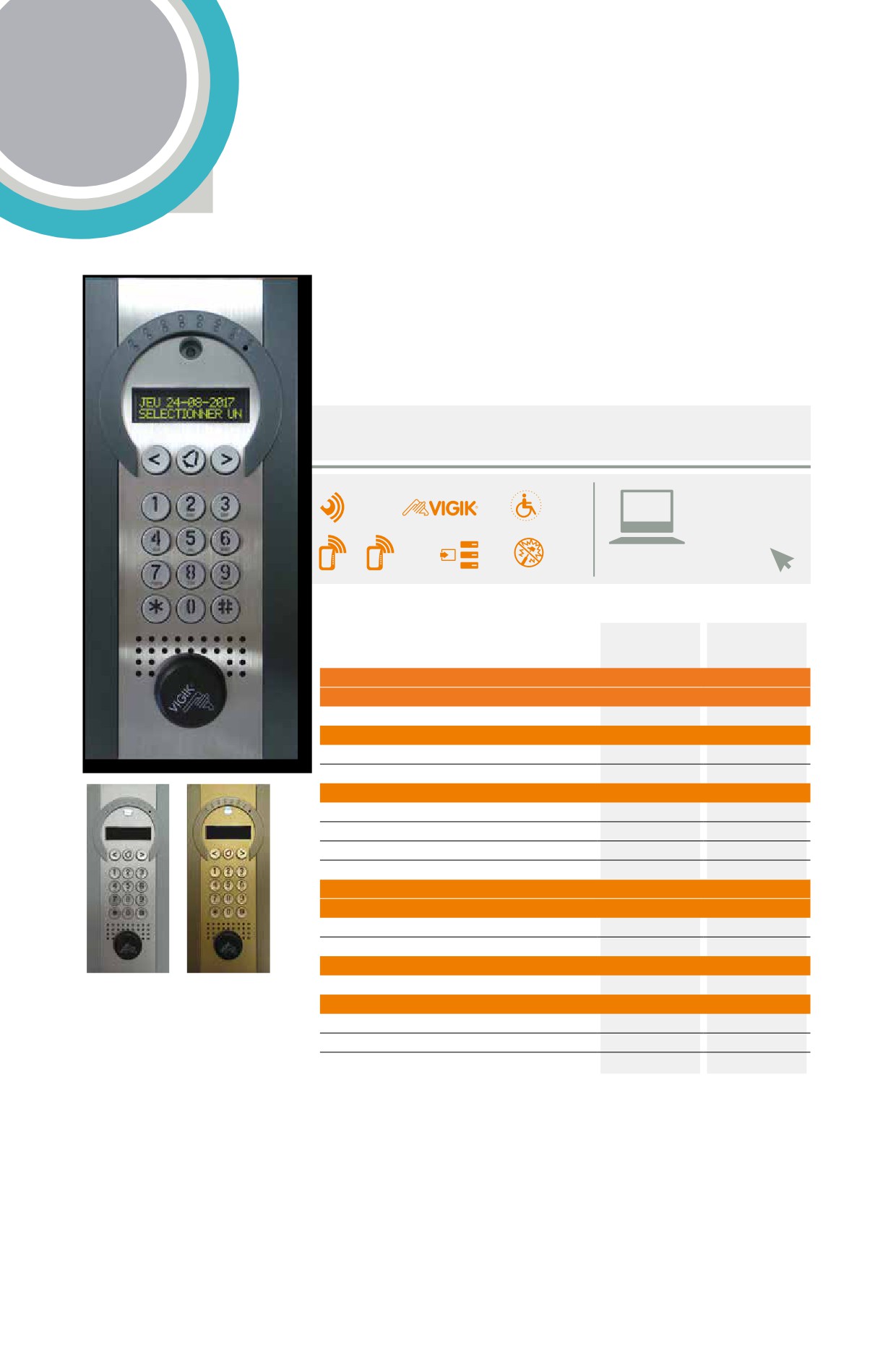 Kit intratone avec ecran LCD 200 noms